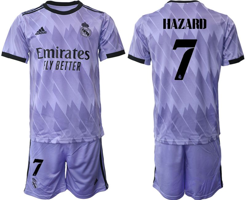 Men 2022-2023 Club Real Madrid away purple #7 Soccer Jersey1